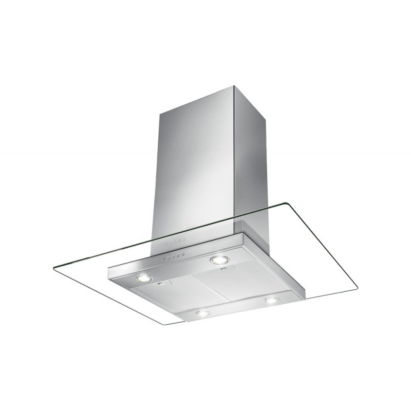  Faber Hotte îlot GLASSY ISOLA / SP EV8 X / V NS A90 325.0617.019 90 cm finition inox et verre