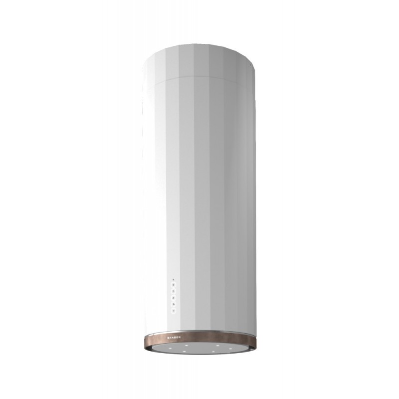  Faber island hood CORINTHIA ISOLA EV8 + WH MATT / TS A37 110.0456.219 matt white and Tibetan silver finish Ø37 cm