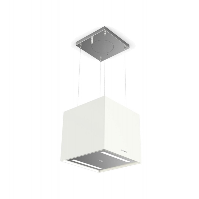  Faber Suspended island hood SOFT CUBE F40 345.0607.586 FENIX NTM white Kos finish 41 cm