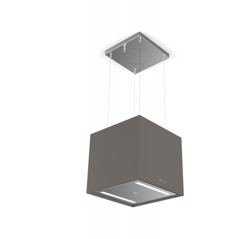 Faber Hotte îlot suspendue SOFT CUBE F40 345.0607.589 41 cm finition gris Londres FENIX NTM