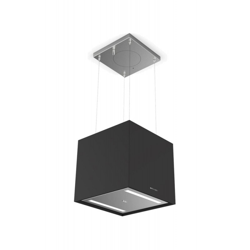  Faber Hotte îlot suspendue SOFT CUBE F40 345.0607.590 FENIX NTM finition noire Ingo 41 cm