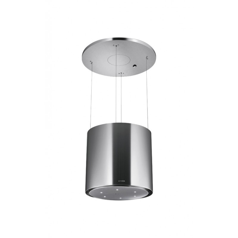  Faber Cappa a isola sospesa ZOOM PLUS 345.0492.568 finitura acciaio inox da Ø40 cm 