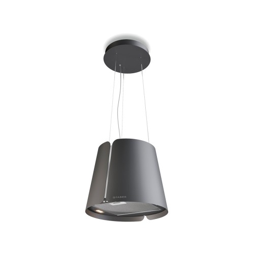 Faber Campana isla suspendida BEAT DG MATT F45 345.0612.339 acabado gris oscuro mate Ø43 cm