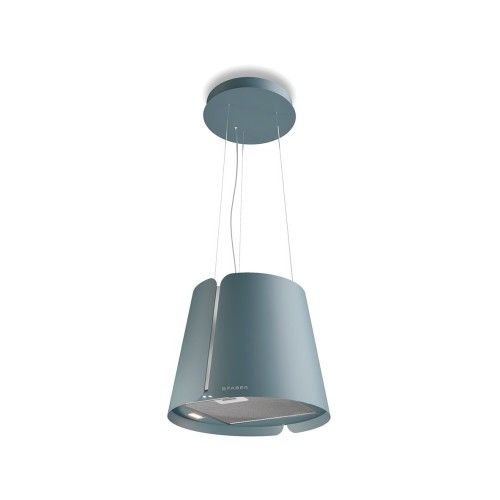 Faber Campana isla suspendida BEAT DB MATT F45 345.0612.340 acabado azul polvo mate Ø43 cm