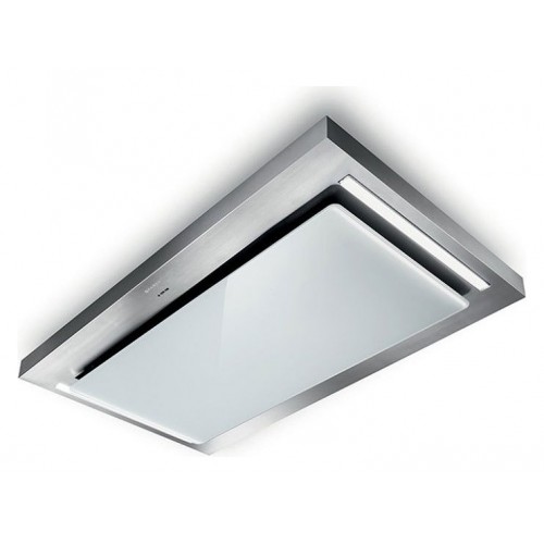 Faber Cappa a soffitto SKYPAD 2.0 X/WH F120 110.0479.462 finitura acciaio inox e vetro bianco da 120 cm