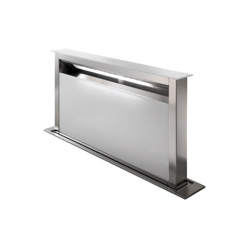 Faber Hotte aspirante FABULA PLUS EV8 + WH A90 340.0492.567 90 cm finition acier inoxydable et verre blanc