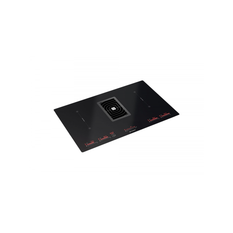  Faber Induction hob with integrated hood GALILEO SMART BK F830 + KIT LL H80 340.0605.734 in black glass ceramic 83 cm