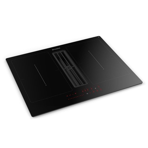 Faber Table de cuisson à induction avec hotte intégrée GALILEO SMART BK A600 340.0627.227 en vitrocéramique noire 60 cm