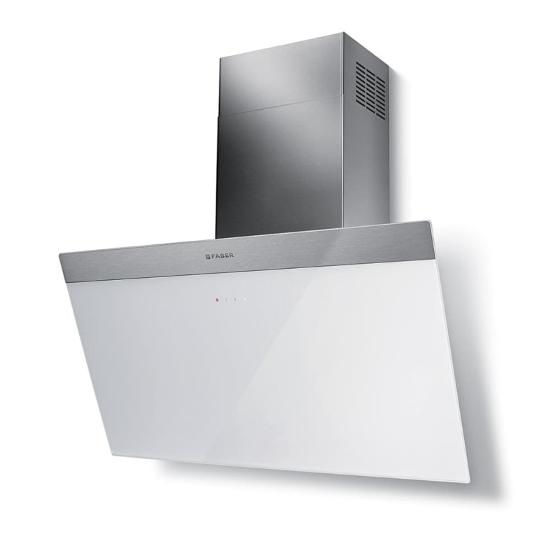  Faber Campana de pared DAISY + WH A80 330.0612.371 80 cm acabado cristal blanco