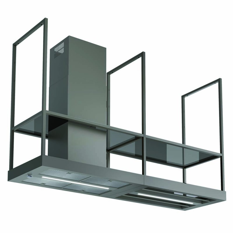  Faber Island hood T-SHELF EV8 TITANIUM MATT A180 325.0617.018 matt titanium finish 180 cm