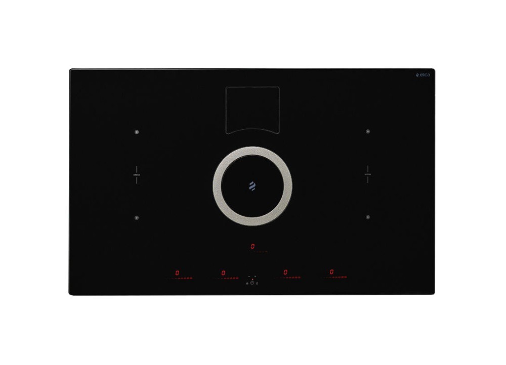 Elica Piano cottura a induzione con cappa aspirante integrata NIKOLATESLA SWITCH BL/A/83 PRF0146212A finitura nero da 83 cm
