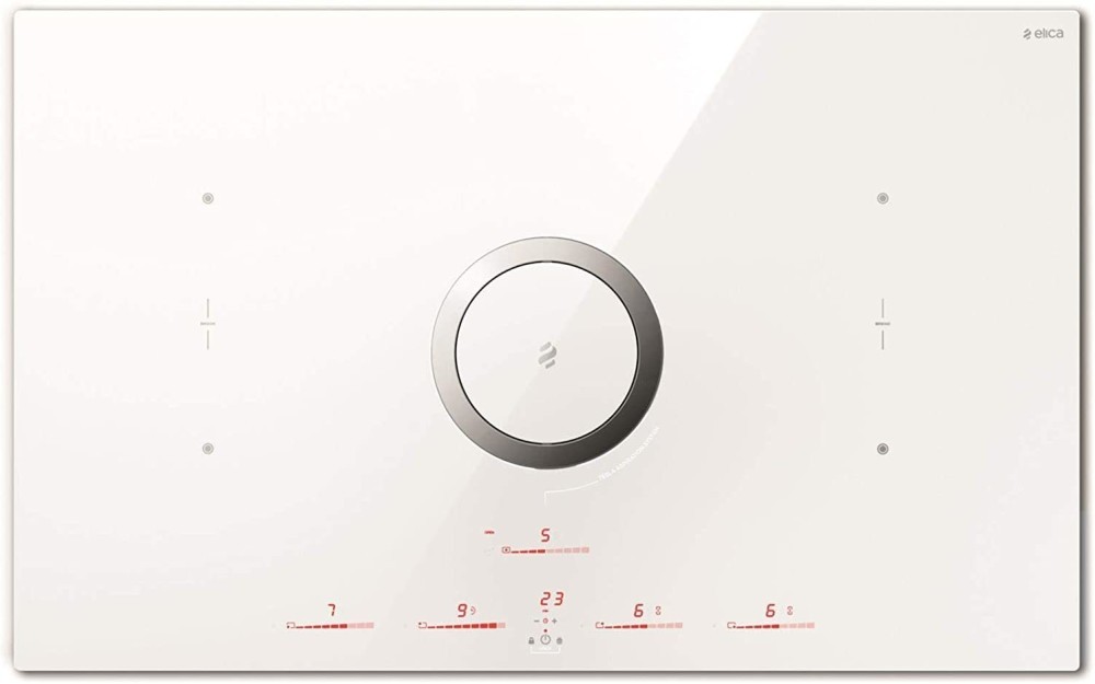 Elica Piano cottura a induzione con cappa aspirante integrata NIKOLATESLA SWITCH WH/A/83 PRF0146216A finitura bianco da 83 cm