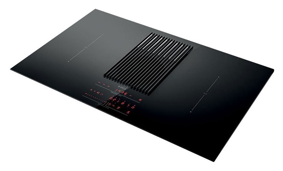 Elica Piano cottura a induzione con cappa filtrante integrata NIKOLATESLA LIBRA BL/F/83 PRF0147745A finitura nero da 83 cm