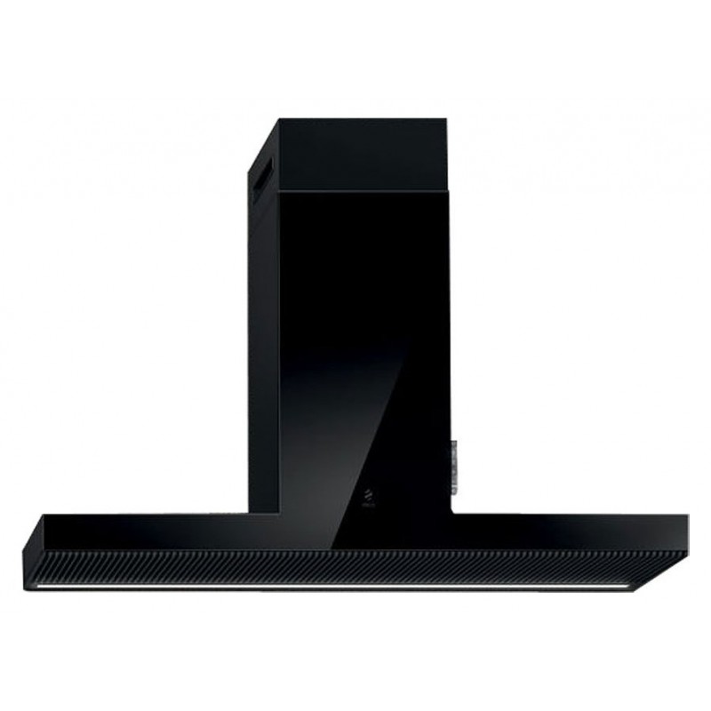  Campana extractora de pared Elica HAIKU BL/A/120 PRF0146266 con acabado en cristal negro, 120 cm