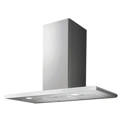 Elica Cappa a parete GALAXY WHIX/A/80 PRF0009822B finitura acciaio inox e vetro bianco da 80 cm