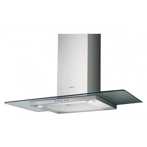 Campana de pared Elica FLAT GLASS IX/A/90 68516390A, 90 cm, acabado en acero inoxidable y cristal