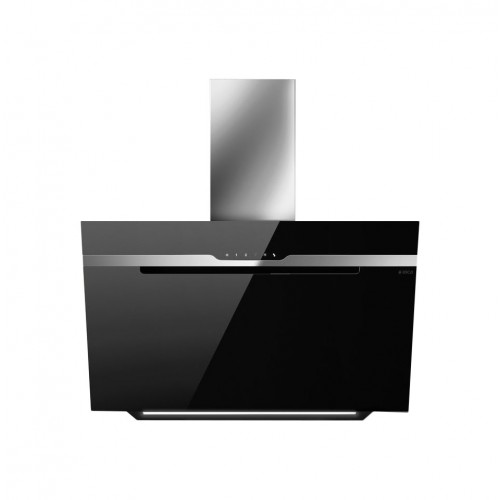 Hotte murale Elica: MAJESTIC NO DRIP BL/A/90 PRF0147732, finition verre noir et acier inoxydable, 90 cm