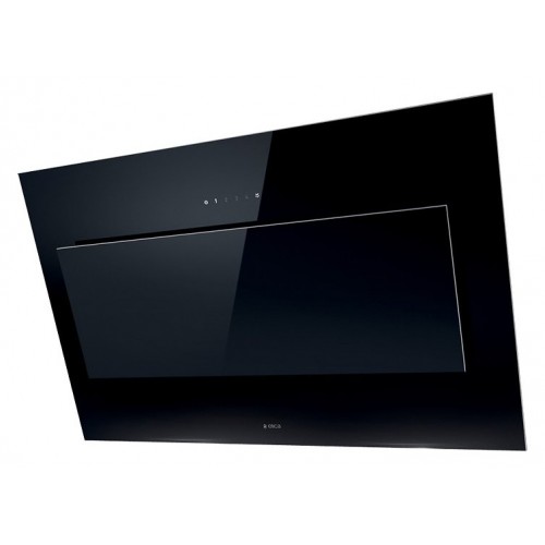 Hotte murale Elica VERTIGO BL/F/90 PRF0079553C de 90 cm avec finition en verre noir