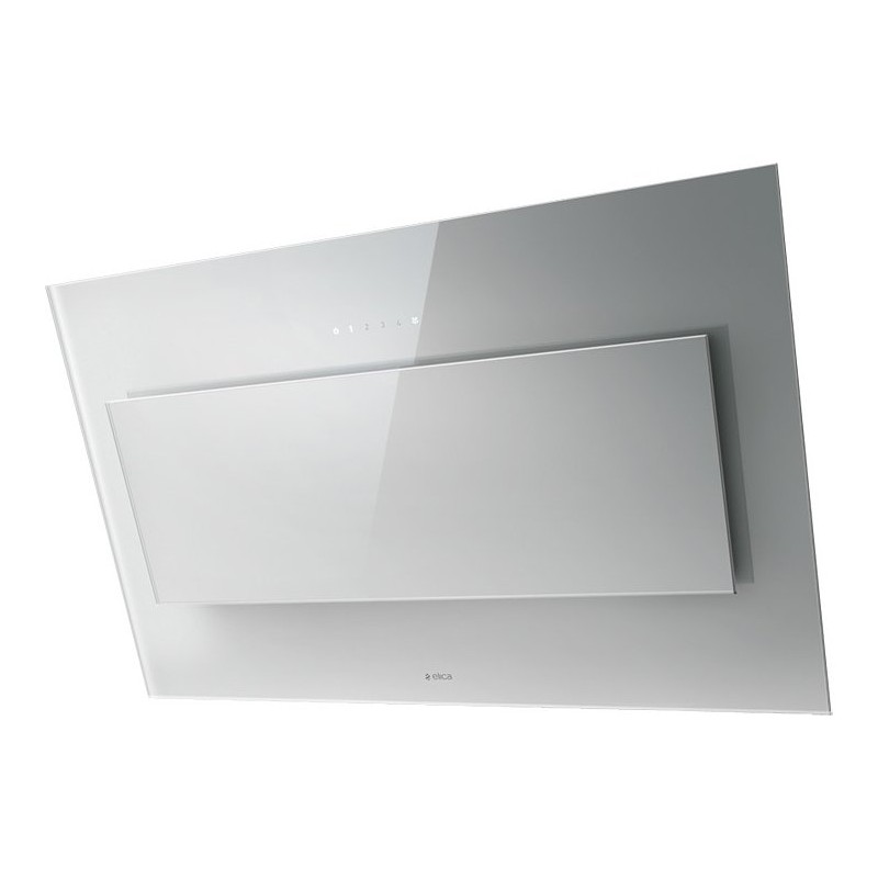  Hotte murale Elica VERTIGO WH/F/120 PRF0079556C avec finition en verre blanc de 120 cm