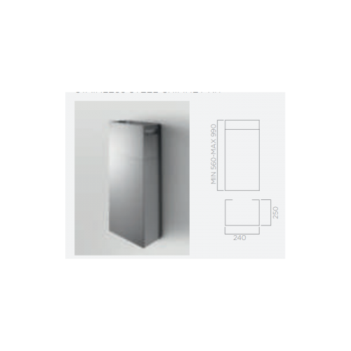 Elica: Fireplace KIT0177845 stainless steel finish