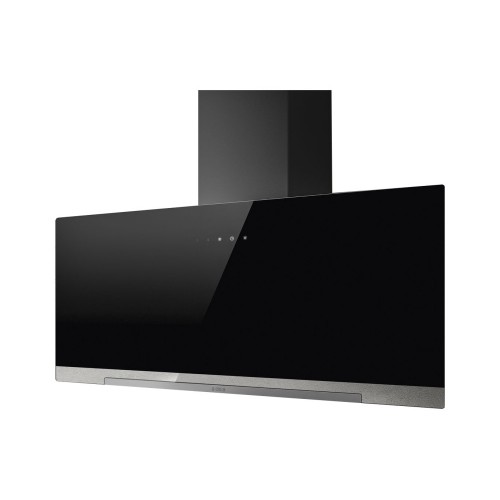 Campana extractora de pared Elica APLOMB BL/A/90 PRF0166939 con acabado en cristal negro, 90 cm