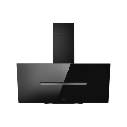 Campana extractora de pared Elica SHY-S BL/A/90 PRF0166933 con acabado en cristal negro, 90 cm