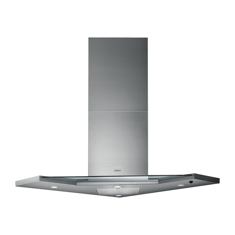  Hotte d'angle murale Elica SYNTHESIS IX/A/100 64214507A, finition inox et verre, 100 cm