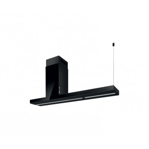 Hotte îlot Elica HAIKU ISLAND BL/A/180 PRF0146287, 180 cm, finition verre noir