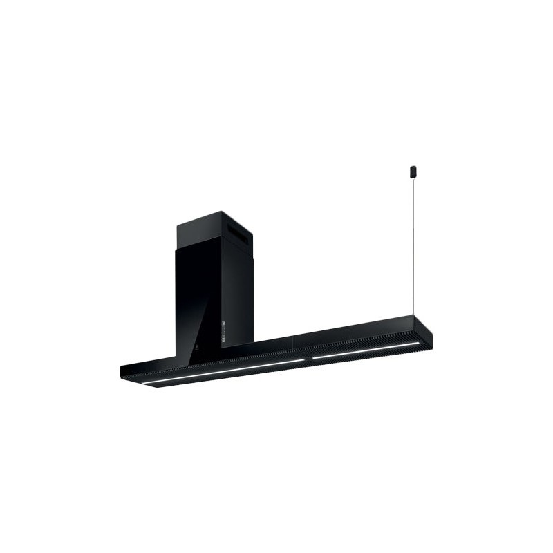  Hotte îlot Elica HAIKU ISLAND BL/A/180 PRF0146287, 180 cm, finition verre noir
