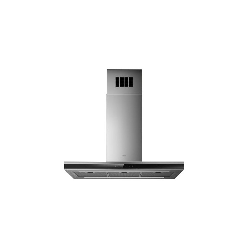 Campana extractora de isla Elica ADÉLE IS BLIX/A/90 X 60 PRF0167313 90 cm acabado acero inoxidable/cristal negro