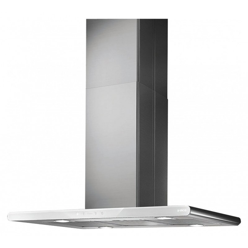  Campana de isla Elica GALAXY ISLAND WHIX/A/90x45 PRF0019192B, 90 cm, acabado acero inoxidable y cristal blanco