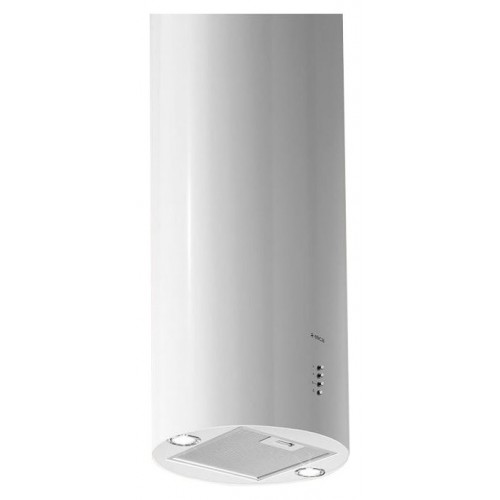 Hotte îlot Elica TUBE PRO ISLAND WH MAT/A/43 PRF0090718B, finition blanche effet doux au toucher, Ø 43 cm