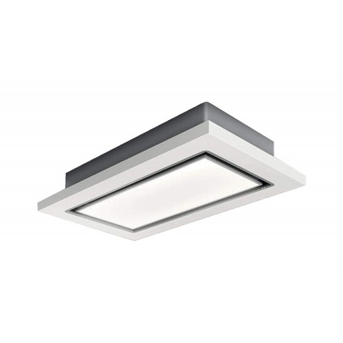 Hotte aspirante de plafond Elica LULLABY @ WH WOOD/A/120 PRF0167048, finition bois laqué blanc et acier inoxydable, 120 cm