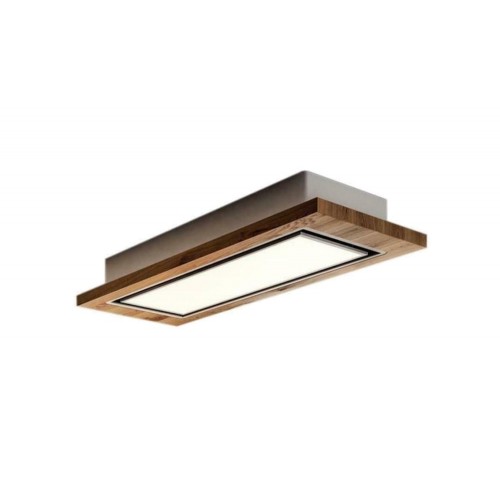 Hotte aspirante de plafond Elica LULLABY @ WOOD/A/120 PRF0167046, finition chêne naturel et blanc, effet doux au toucher, 12