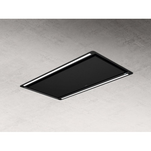 Campana de techo Elica HILIGHT-X H30 BL MAT/A/100 PRF0173445A con acabado negro y efecto tacto suave, 100 cm