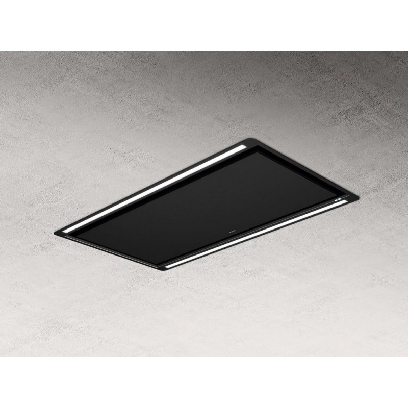  Campana de techo Elica HILIGHT-X H16 BL MAT/A/100 PRF0173443A con acabado negro y efecto tacto suave, 100 cm