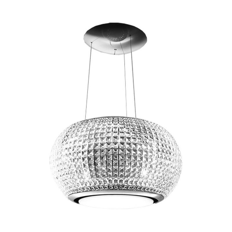  Hotte suspendue Elica INTERSTELLAR IX/F/65 PRF0151808 en acier inoxydable poli et verre, Ø67 cm