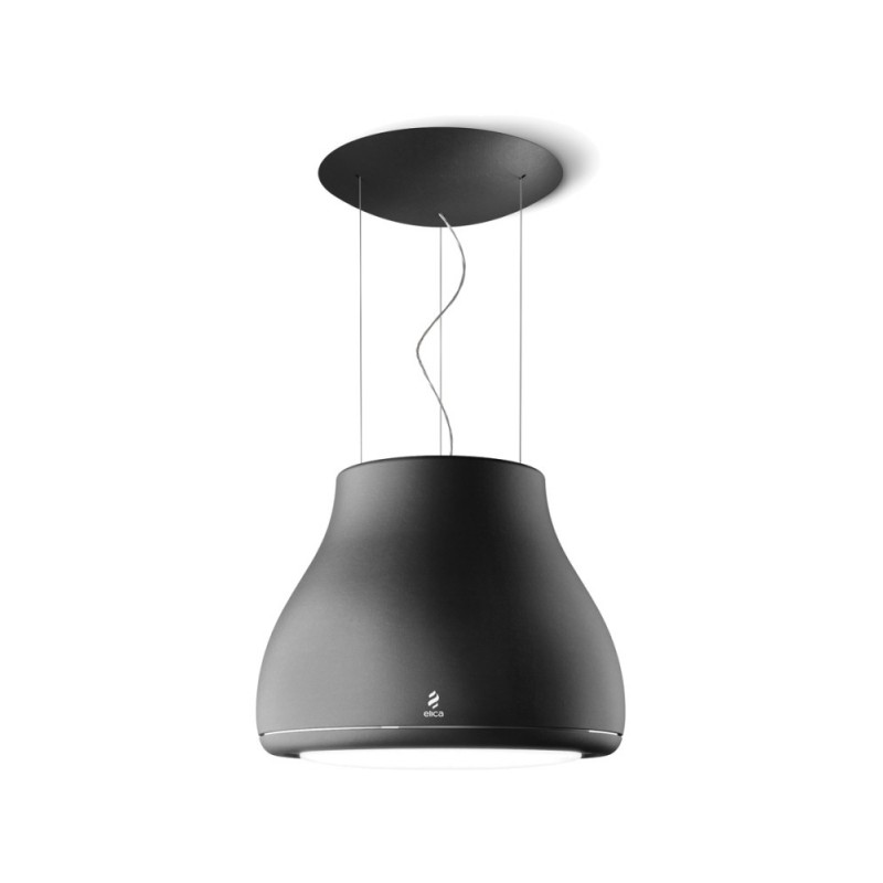  Hotte suspendue Elica SHINING CAST IRON/F/50 PRF0120590A, finition métal effet fonte, Ø50 cm