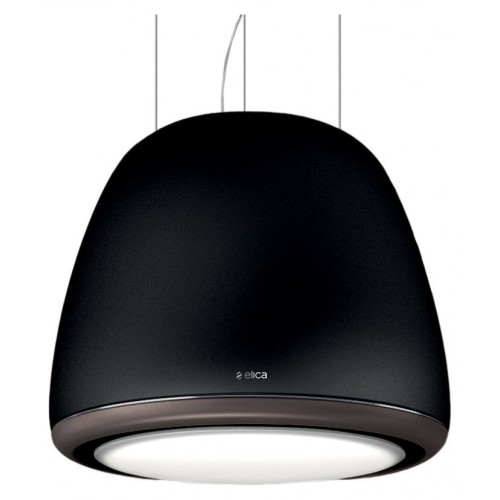 Campana suspendida Elica ÉDITH ROCK/F/50 PRF0098361 en acabado negro, Ø50 cm