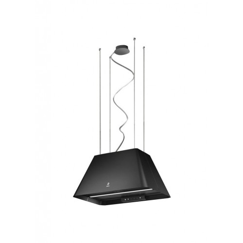 Capuche suspendue Elica IKONA LIGHT BL MAT/F/60 PRF0165082 avec effet doux au toucher noir, 60 cm