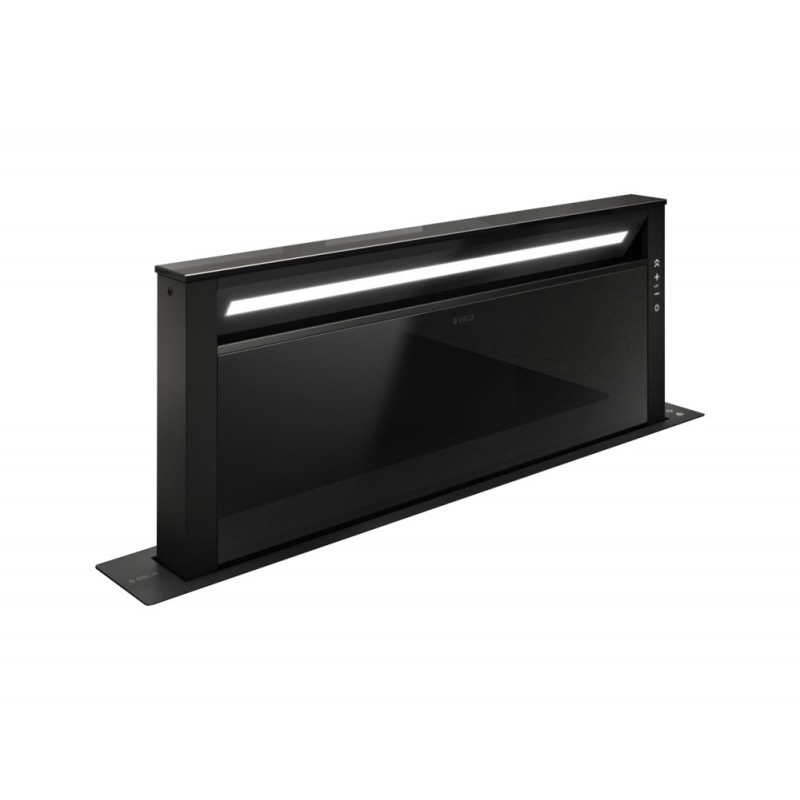  Campana extractora Elica GETUP BL MAT/A/90 PRF0162784 con efecto soft touch negro y cristal negro, 90 cm