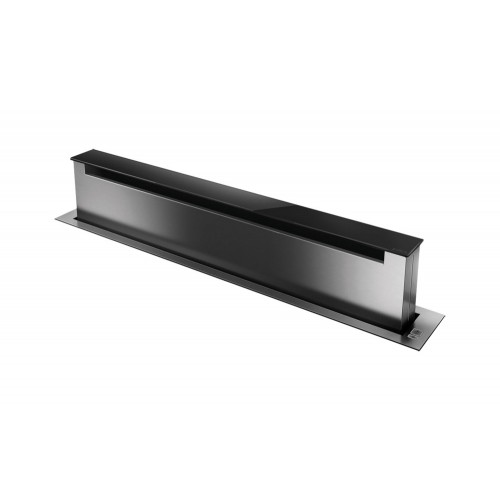 Campana extractora de 90 cm Elica PANDORA GME IX/A/90 PRF0120982 en acero inoxidable y cristal negro - Con motor exterior