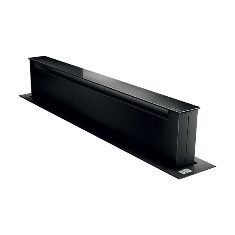  Campana extractora con filtro Elica PANDORA BL/F/90 PRF0120979 de 90 cm con acabado negro y cristal negro - Con motor interno