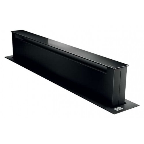 Hotte aspirante Elica PANDORA GME BL/A/90 PRF0120981 de 90 cm de diamètre, finition noire et vitre noire - Moteur externe