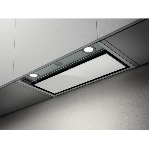 Hotte encastrable Elica BOX IN PLUS IXGL/A/90 PRF0097796A, finition inox et verre blanc, 90 cm