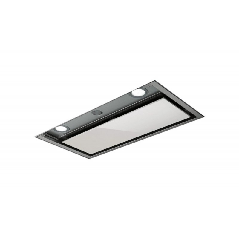  Hotte encastrable Elica BOX IN PLUS IXGL/A/120 PRF0097797A, finition inox et verre blanc, 120 cm