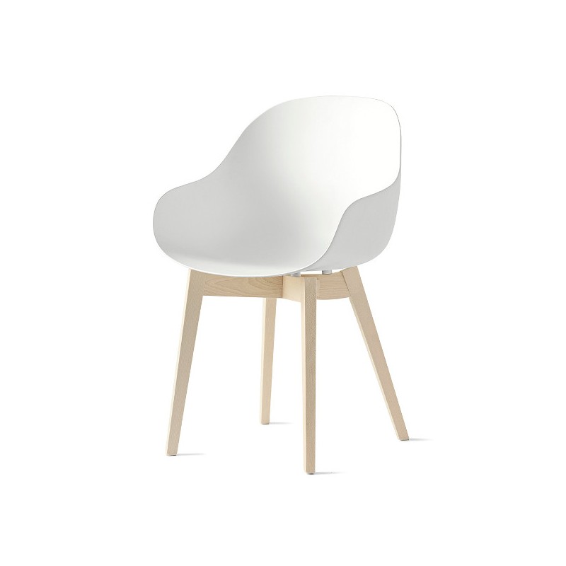 CB/2142-MTO Silla Connubia Academy CB2142-MTO con estructura de madera y asiento a elegir - Con reposabrazos