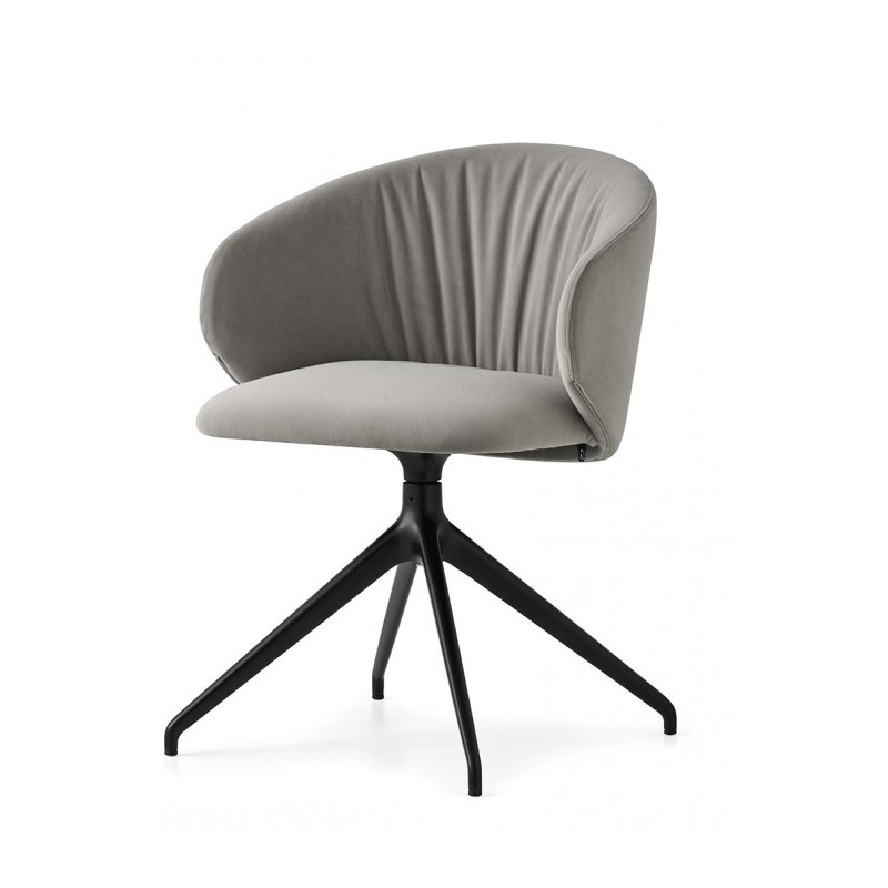 CB/2163-MTO 180 Connubia Swivel chair with armrests Tuka Soft CB2163-MTO 180 with aluminum structure of h. 78 cm