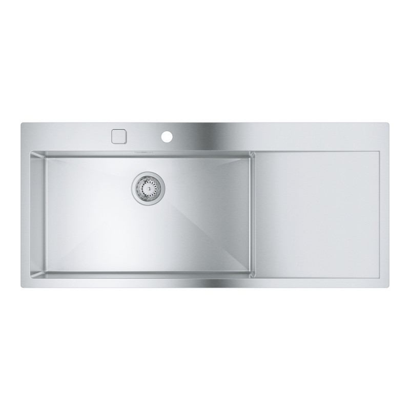 31 581 SD1 Grohe Lavello una vasca con gocciolatoio a destra 31581SD1 finitura acciaio inox da 116x52 cm