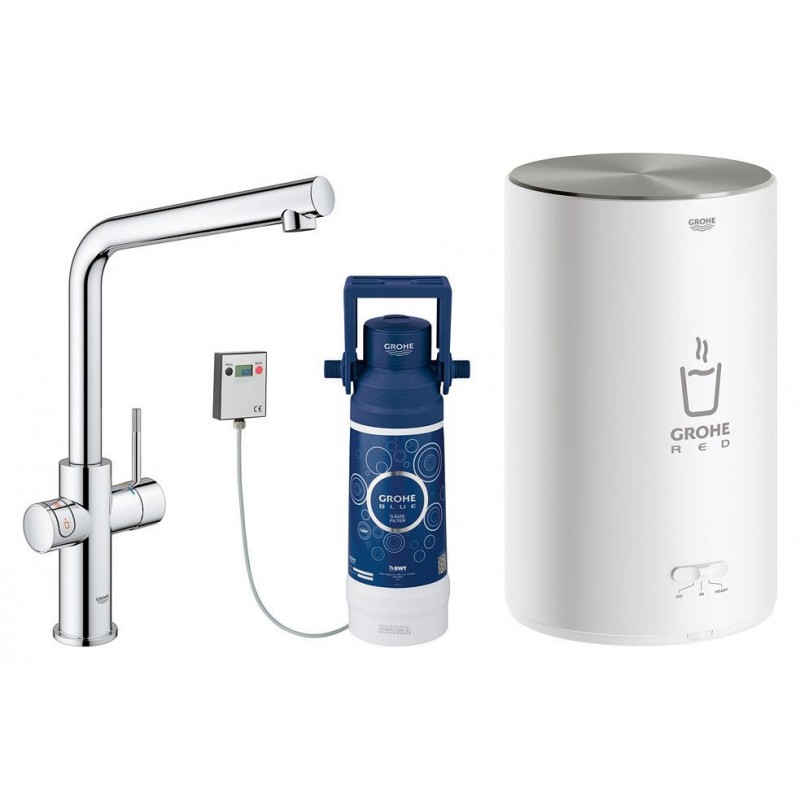30 327 001 Grohe Miscelatore e boiler taglia M Red Duo 30327001 finitura cromo